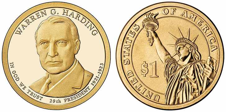 Президентские монеты в 1 доллар
