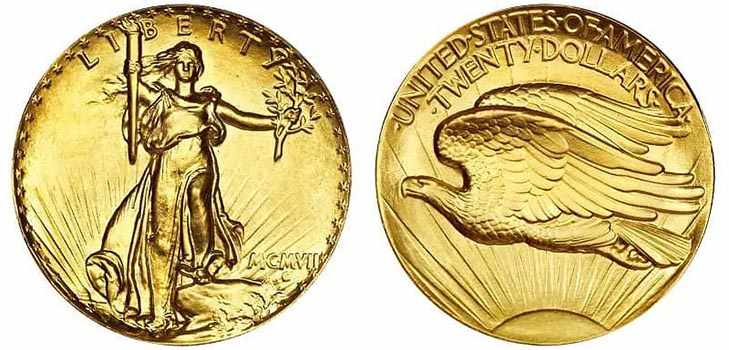 Монета «Двойной орёл» Сент-Годенса