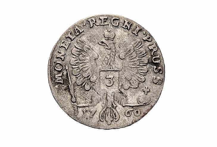 3 гроша Пруссия 1760 год