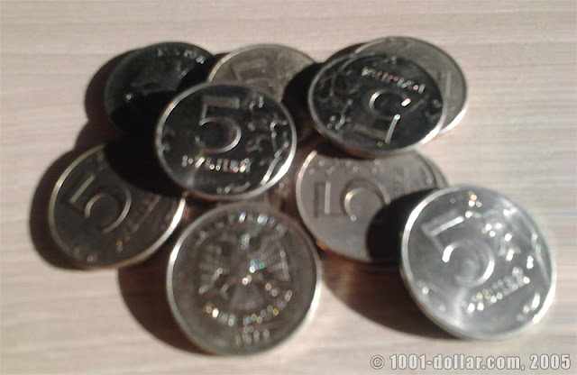 Пятирублевые монеты России