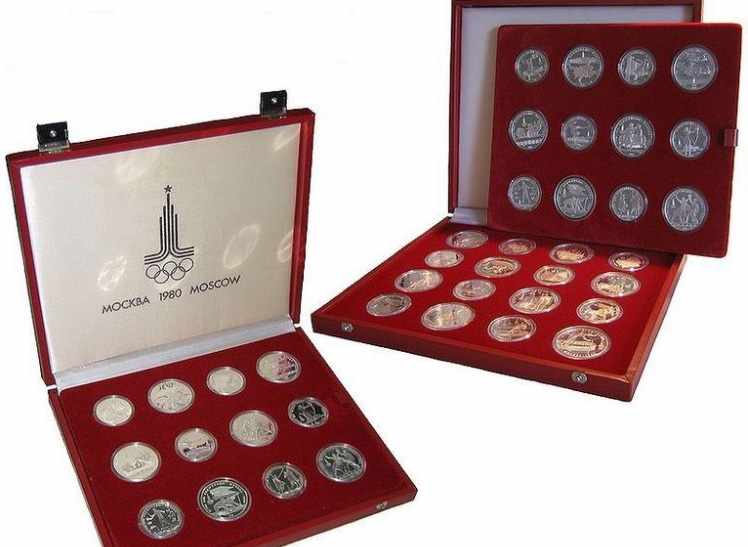 Комплект серебряных монет Олимпиада-80